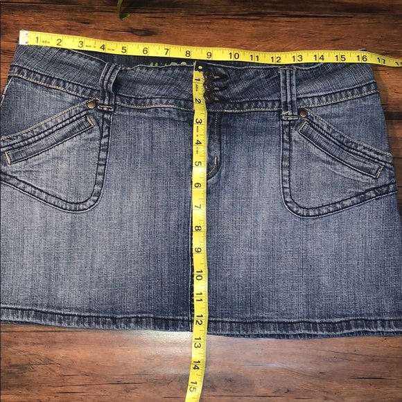 Hydraulic denim mini skirt size 11/12 - Picture 6 of 6